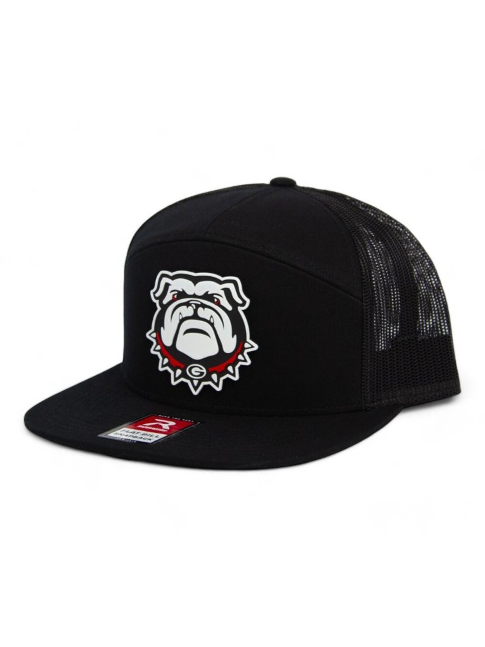 Georgia Bulldogs UGA 3D Snapback Seven-Panel Flat Bill Trucker Hat- Black